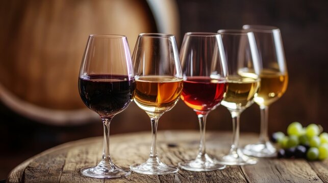 An elegant evening of wine tasting  exploring rich flavors and aromas from around the world