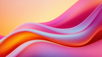 Naklejka premium Abstract Curved Planes with Orange, Pink, and Purple Gradients