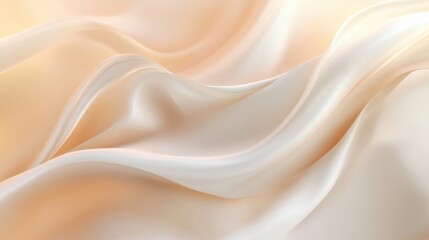 Fototapeta premium Abstract Wave Form in Peach and White