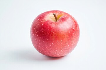 A single red apple sitting on a white background, ready for use in still life photography or as a prop