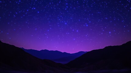 Naklejka premium Starry Night Sky over Mountains