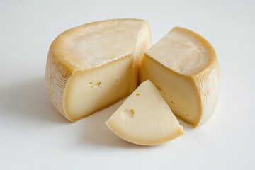 A slice of cheese with a bite taken out, perfect for illustration or photography concept