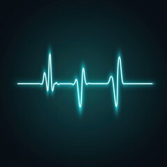 Stylized blue heartbeat line on a dark background, symbolizing vitality and life.