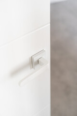 Modern minimalist door handle design in a stylish apartment interior