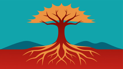 Weathered Tree An illustration of a weathered tree with deep roots representing a leader who has faced challenges but stands tall sharing their journey of vulnerability.