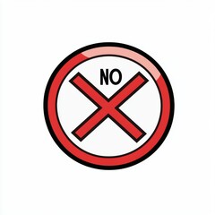 A vibrant illustration of a red 'No' symbol inside a circle, conveying a clear message of prohibition.