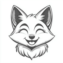 Fototapeta premium Cute Cartoon Fox Character Illustration with Happy Face | Vector Design and Wildlife Art Icon