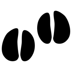 cow footprint, cow hoof, Cow paw print trail.
