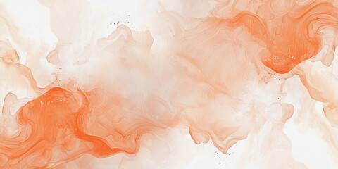 Abstract orange background. Soft watercolor stains
