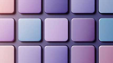 Grid of Rounded Squares in Pastel Colors