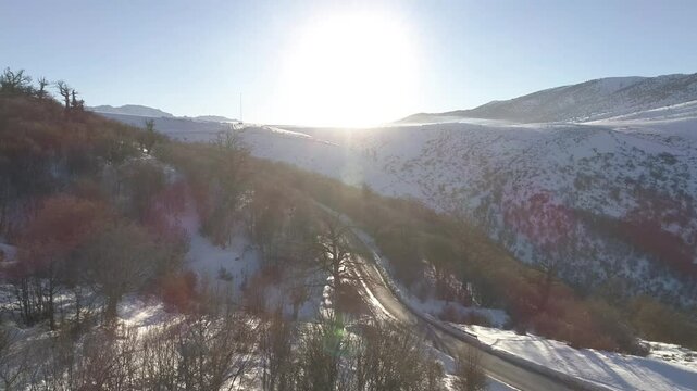 sunset in the mountains