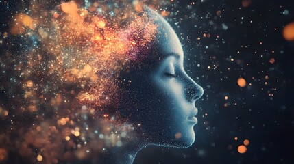 AI Driven Creative Expression Collaborative Digital Portrait with Ethereal Glow