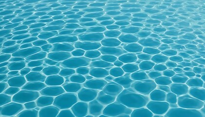 Obraz premium Vibrant Blue Swimming Pool Water Surface with Sunlit Ripples Creating a Serene Liquid Pattern