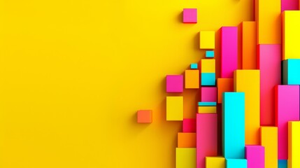 Vibrant geometric patterns abstract art colorful design studio environment aesthetic viewpoint modern concept