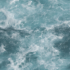 Fototapeta premium Ultra-detailed seamless texture of ocean waves showcasing dynamic water movement and vibrant colors in a natural setting