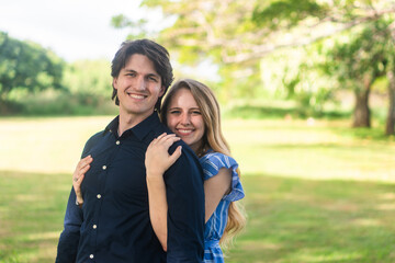 Fototapeta premium a man and woman outside