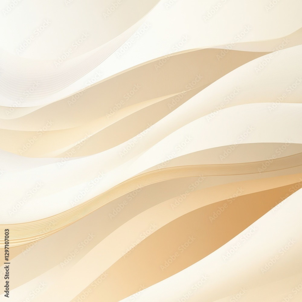 Poster soft beige and cream waves create a serene and calming abstract background.