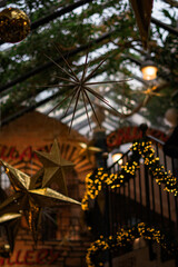 christmas tree with lights / chinese lantern festival / traditional chinese lantern