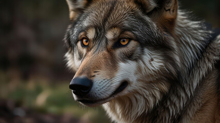 Obraz premium Close Up Of A Wolf Background