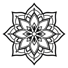 Abstract mandal design vector art template