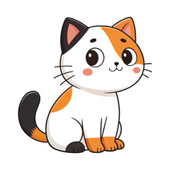 color flower cat illustration vector design