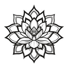 floral ornament mandal design vector art template