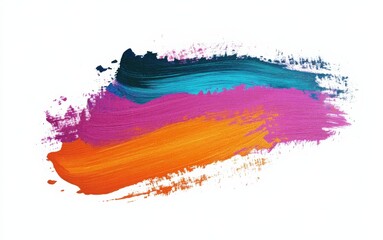 Abstract Colorful Brushstrokes Painting 