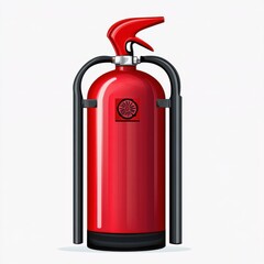 A bright red fire extinguisher with a sleek design, symbolizing safety and emergency readiness.