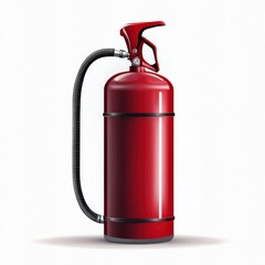 Obraz premium A vibrant red fire extinguisher with a sleek design, ideal for safety and emergency preparedness.