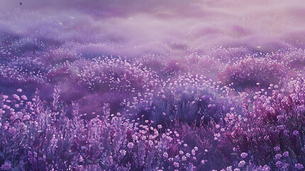 Naklejka premium Enchanting Lavender Field at Dawn
