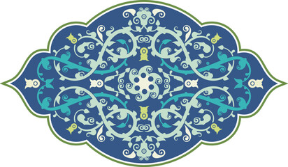 Vector floral Persian ethnic ornamental series. Floral decorative motifs in Eastern and Oriental style. Retro wedding backgrounds, page decorations, damask, textile, fabric, carpet and scarf patterns.