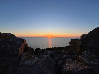 sunset over the sea