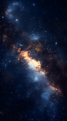 Obraz premium Stellar Splendor: A Nocturnal Tapestry of the Milky Way Galaxy Unraveled