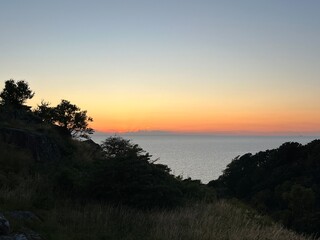 sunset in the mountains