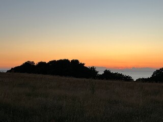 sunset in the mountains