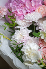 Beautiful Bouquet of Pink and White Roses