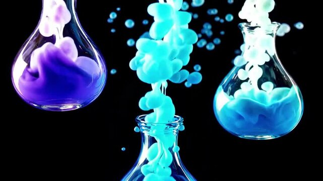 Glowing Magical Potions Animation