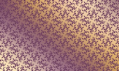 Elegant floral patterns in soft purple and gold hues create a stunning backdrop for design