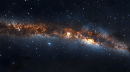 Fototapeta premium Stellar Splendor: A Nocturnal Tapestry of the Milky Way Galaxy Unraveled