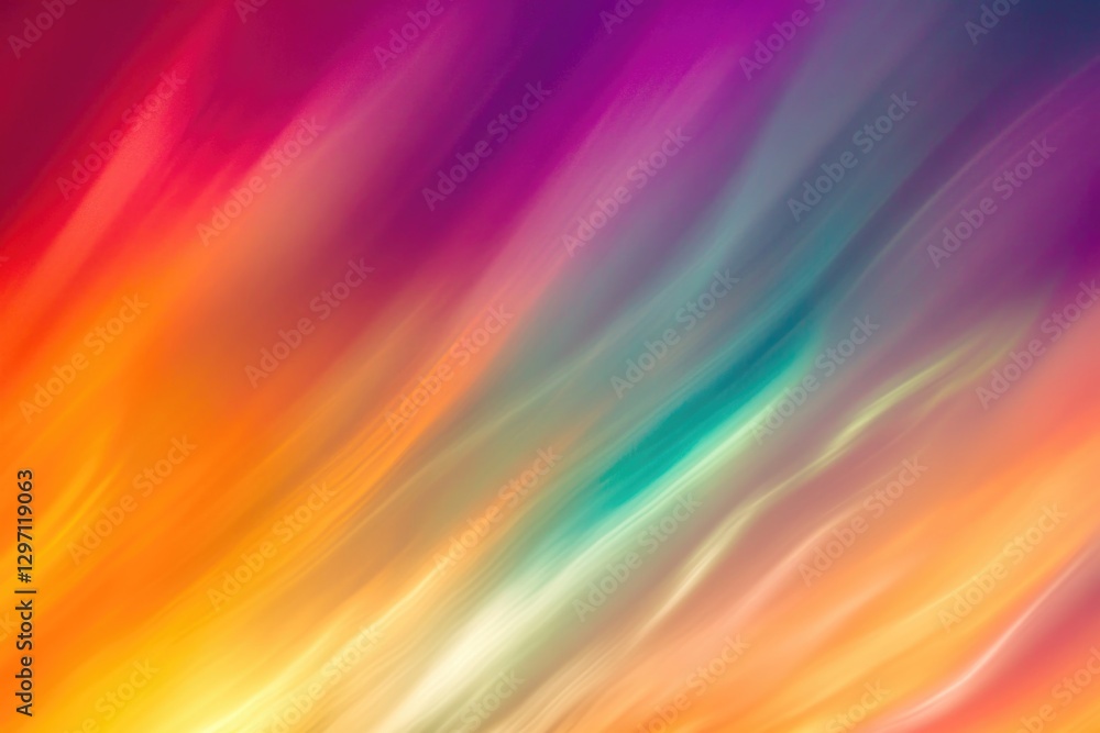 Poster abstract art featuring a colorful blur effect on a textured surface