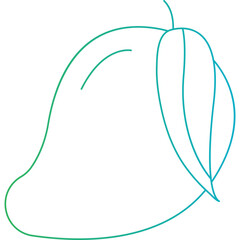 Mango single vector icon illustration