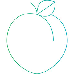 Plum single vector icon illustration