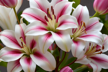 pink frangipani flowers