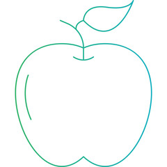 Apple single vector icon illustration