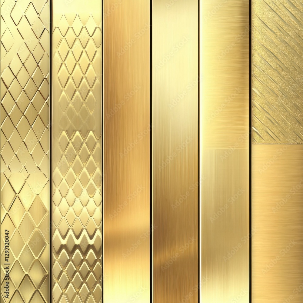 Aufkleber a collection of various golden textures showcasing a range of patterns and finishes.