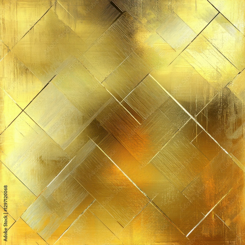 Poster textured abstract golden surface with a modern geometric pattern.