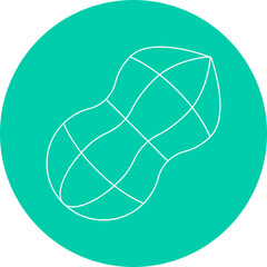 Peanut single vector icon illustration