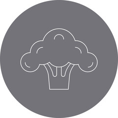 Broccoli single vector icon illustration