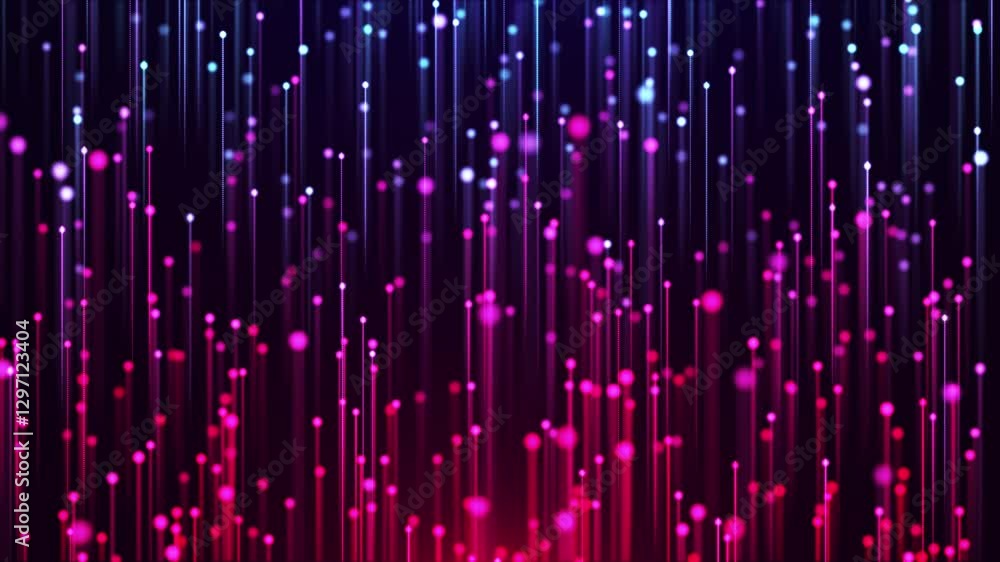 Poster abstract colorful background with bright neon rays and glowing lines going up. colored neon lines or