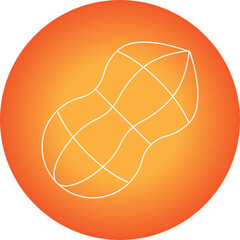 Peanut single vector icon illustration